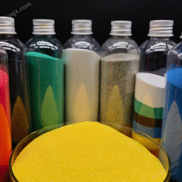 低增粘韧性强聚脲美缝剂用轻质彩砂填料